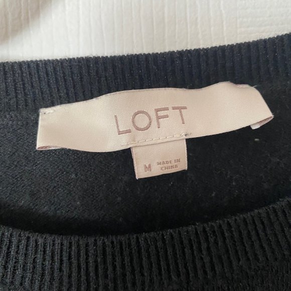LOFT Mixed Media Sweater/Blouse - Size M - Picture 3 of 4